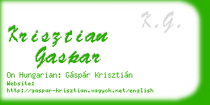 krisztian gaspar business card