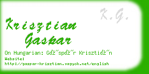 krisztian gaspar business card